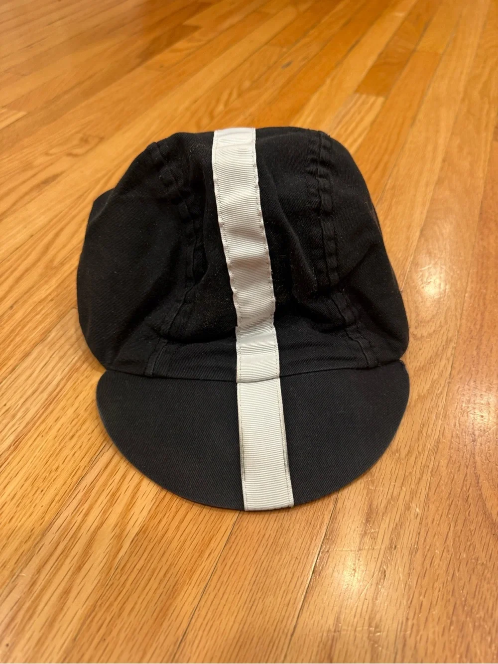 Kids Black Cap with White Stripe